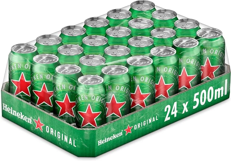 Visita la tienda de Heineken Heineken Cerveza Lager Pack Lata, 24 x 50cl — Vino y mesa festiva