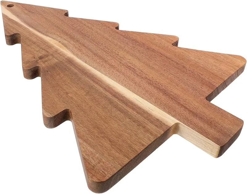 Visita la tienda de Angoily Angoily Tabla de Cortar para árbol de Navidad, de Madera, para Cortar Salchichas, para Frutas, Vacaciones, Queso, Bandeja de Madera, para Aperitivos, para, para Fiestas navideñas — Hogar y cocina