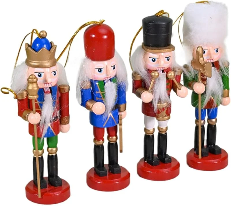 Genérico s Navideños Cascanueces Colgantes Festivos de Madera Clásicos — Decoracion Navidad