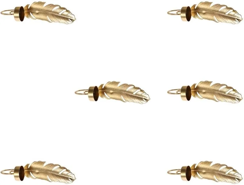 PRETYZOOM 6 Piezas Candelabro Colgante de Pared Hoja Dorada de Hierro para — Cena a la luz de velas