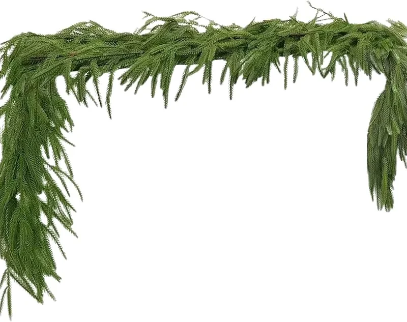 Zqkimzi Guirnalda de vegetación navideña: Corona de Abeto Verde Artificial para — Decoracion Navidad