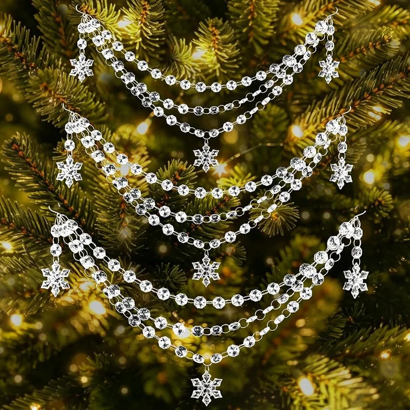 Visita la tienda de Kiiwah Kiiwah 6 Piezas 3Capas Acrílicos Guirnalda de Cristal para Árbol de Navidad — Decoracion Navidad