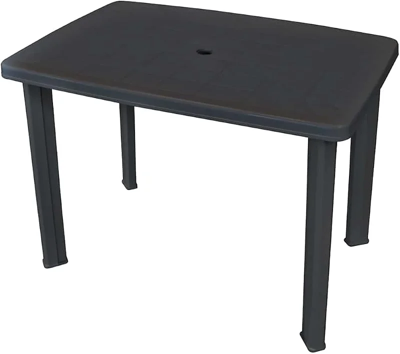 Visita la tienda de vidaXL vidaXL Mesa de jardín plástico Gris Antracita 101x68x72 cm — Luces Navidad