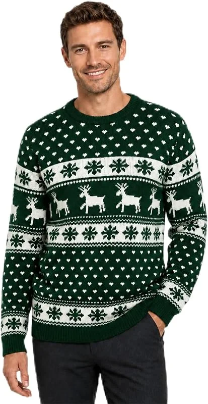 Hamishkane Jersey de Navidad para hombre, manga larga, suéter de Navidad — Ropa Navidad