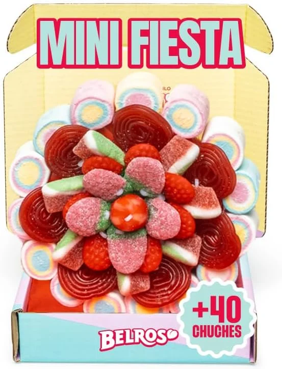 Visita la tienda de BELROS BELROS Tarta Golosinas Mini 12, 5cm. Mix Chuches. 400g de Cumpleaños y Celebraciones. Ideal para Regalos. Combinación Chuches Dulces y Ácidas. Ocasión Especial Mama y Papá — Envoltorio regalo