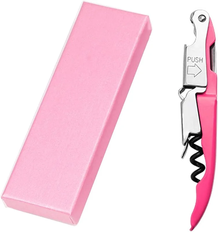 AAABOX Sacacorchos Profesional Sommelier Rosa con Caja de Regalo — Vino y mesa festiva