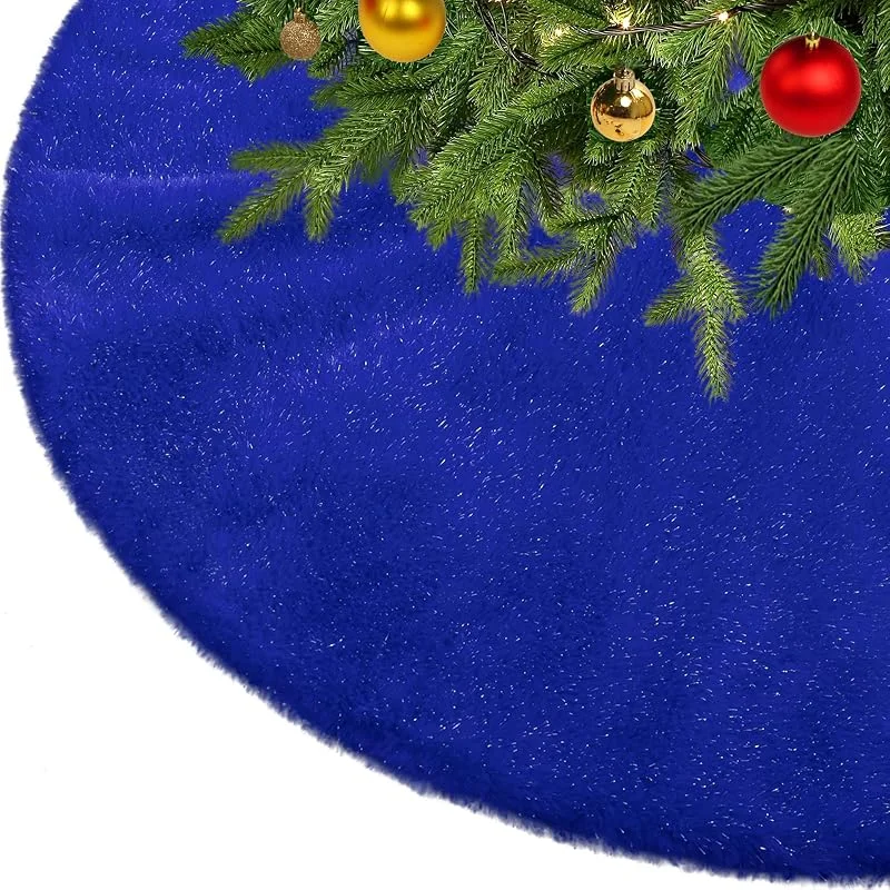 Visita la tienda de KONVINIT KONVINIT Azul Falda de Árbol de Navidad Peluche Cubre pie Arbol Redonda — Adviento y mesa