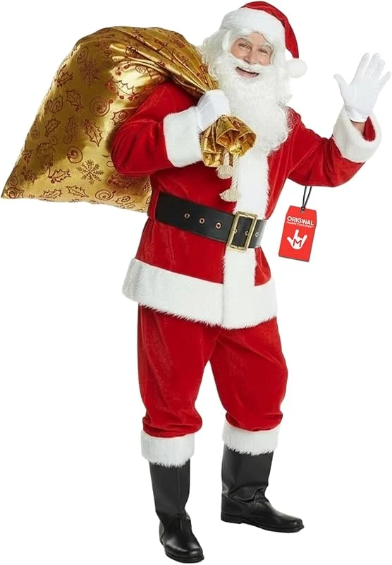 Morph Disfraz Papa Noel Adulto, Disfraz Navidad Halloween Adulto — Ropa Navidad