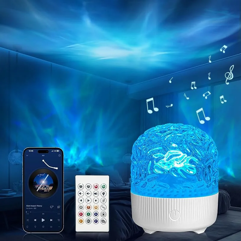 Visita la tienda de GY GY Mesh Wave Lamp Lámpara Océano Globo, Lámpara LED Mesita Noche RGB 16 Colores, Luz Ambiente Regulable con Proyector USB, Lámpara de Mesa Romántica para Dormitorio Salón — Cena a la luz de velas