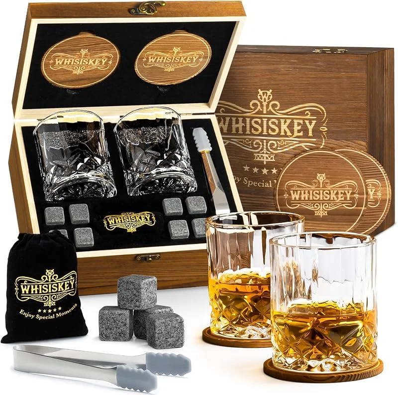 Visita la tienda de Whisiskey Whisiskey Set de Vasos de Whisky - Set de Regalo de Whisky - Vaso Whisky — Vino y mesa festiva