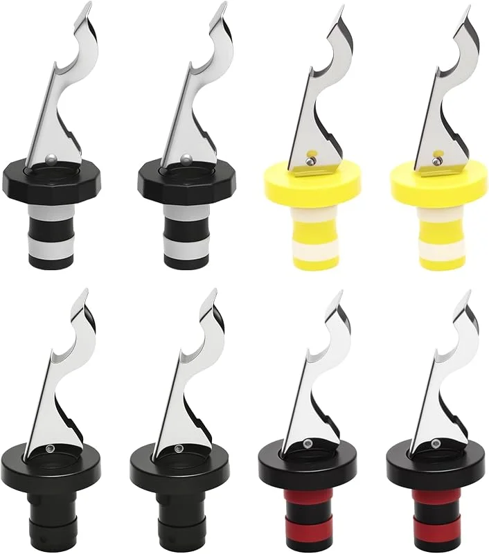 KQDRAVINE 8 Piezas Tapones Botellas con Palanca, Tapon Universal Botella, Tapones para Botellas de Vino, Champán, Tapón de Botella de Cerveza — Vino y mesa festiva