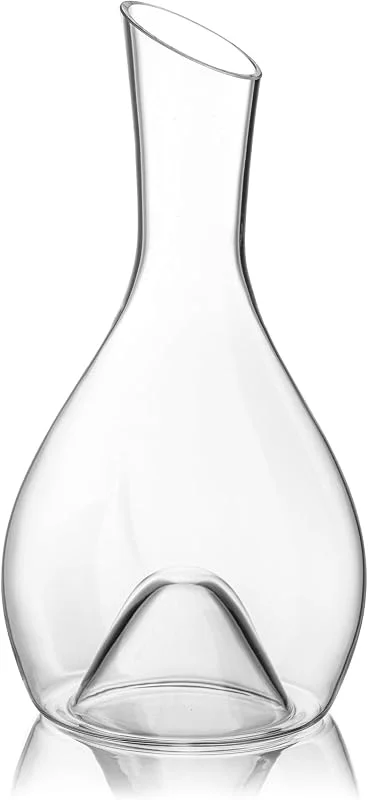 DIAMANTE Decantador aireador de cristal hecho a mano, 1500 ml — Vino y mesa festiva