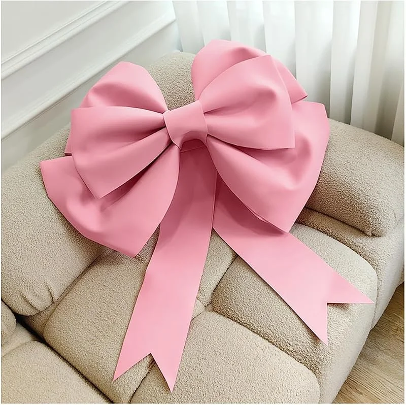 AMateschitz Lazo Extra Grande Decorativo DIY Rizo Gigante Lazo Ornamental Lazo Rojo Gigante para Coche Lazo de Regalo para Boda Fiesta Coche San Valentín Navidad Regalo Decoración Rosa 30cm — Envoltorio regalo