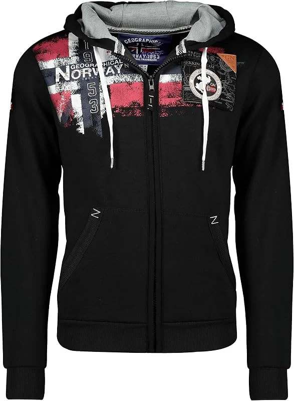 Visita la tienda de Geographical Norway Geographical Norway Fespote Men - Sudadera Hombre con Capucha Bolsillo Canguro para Hombres - Jersey Sudaderas Manga Larga - Ropa para Hombre Primavera Verano Otoño Invierno — Ropa Navidad