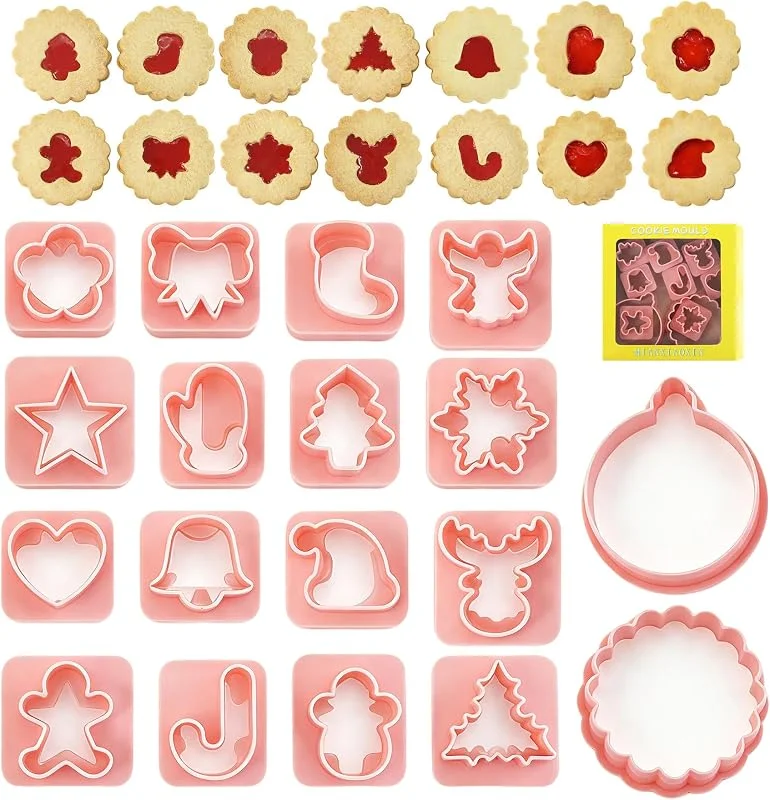 VEEKAY 10 Piezas Moldes Galletas Navidad, Cortadores de galletas de Navidad 3D — Hogar y cocina