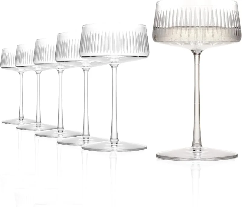 Stölzle Lausitz SOHO Copas de Champán Coupe Set de 6 275ml – Elegantes Copas para Champagne y Cócteles – Copas de Cristal de Alta Calidad – Aptas para Lavavajillas, Made in Germany — Vino y mesa festiva