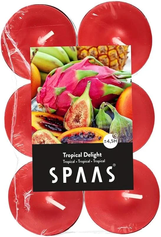 Visita la tienda de Spaas Spaas - Velas de té perfumadas (10 x 12 Unidades, Cera de parafina, Tapa de Aluminio, 39 x 16 mm), Color Rojo — Cena a la luz de velas