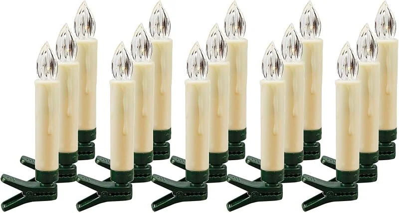 Visita la tienda de Hellum Hellum 15 velas LED árbol de Navidad sin cable, mando a distancia, pilas — Luces Navidad