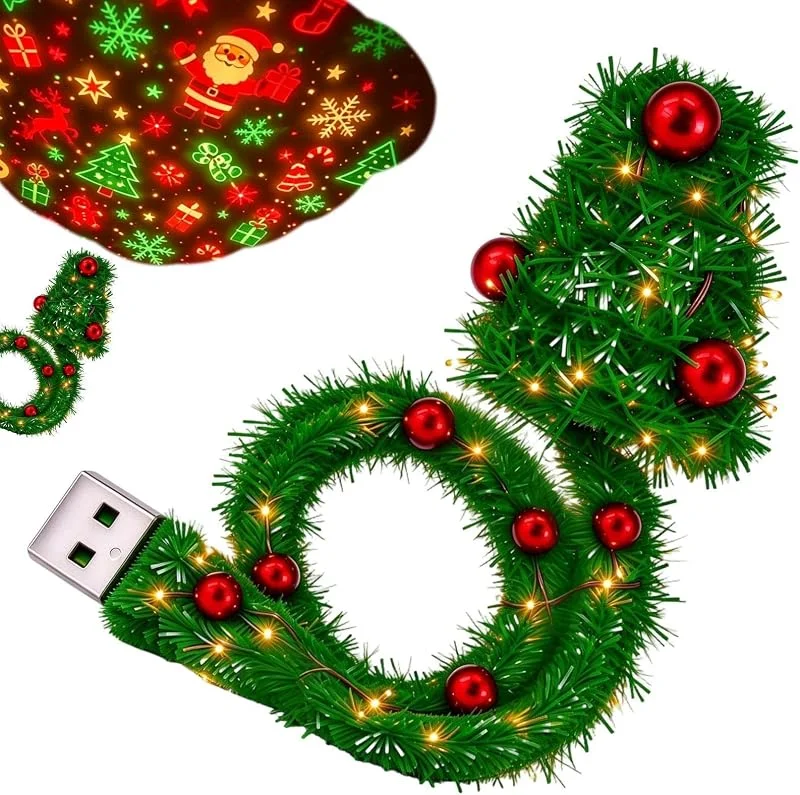 Feixyn Proyector De Techo Navideño, Plug And Play HD USB Christmas Tree Projector — Luces Navidad