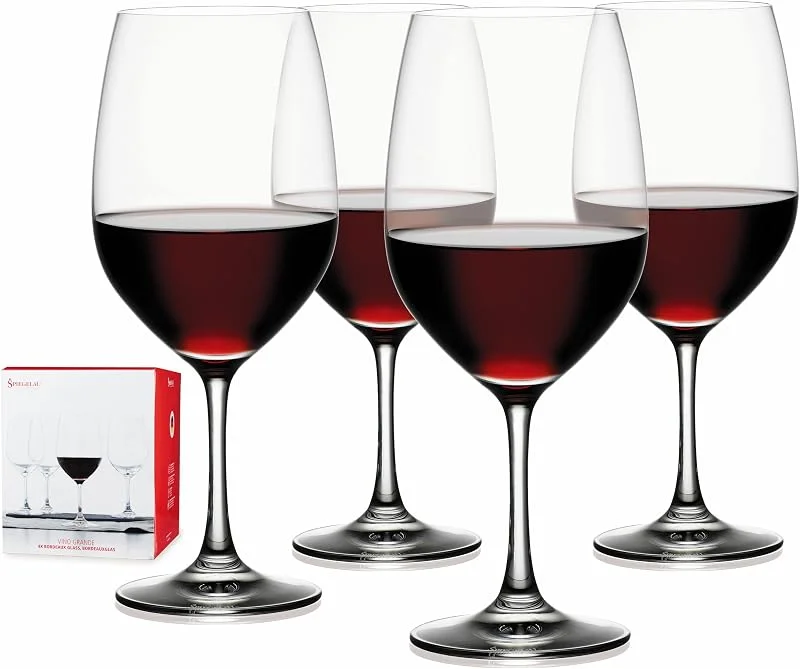 Spiegelau Vino Grande Vino Tinto Magnum, Set 4 Piezas, Copa de Vino Tinto, Copa de Vino, Cristal, 620 ml, 4510277 — Vino y mesa festiva
