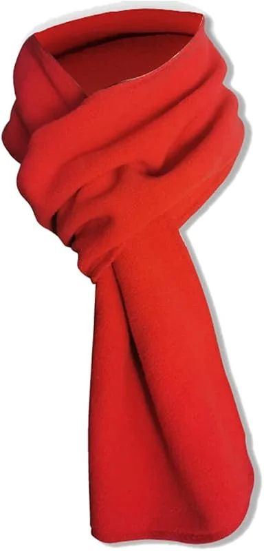 LEVIOC’S Max-Tonsen Bufanda de forro polar cálida a la moda, suave, ligera, color sólido, para otoño e invierno, regalo de Navidad para mujeres, hombres, niñas, niños, bufanda multifunción, color rojo — Ropa Navidad