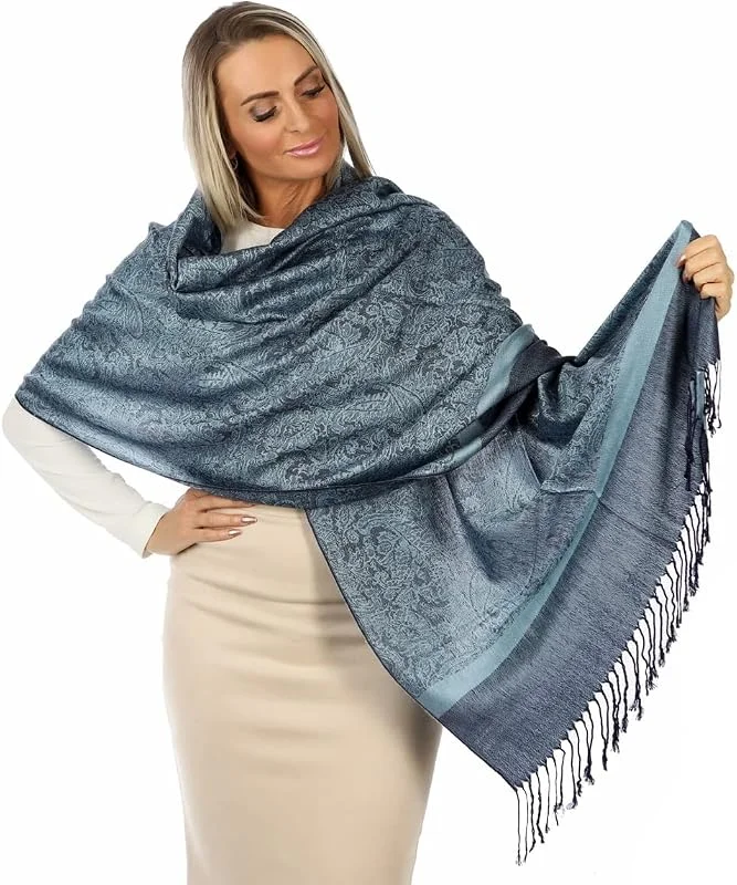 PashminaShine Bufanda pashmina para mujer– bufanda de Cachemira Suave y Ligera– Pashmina para Mujer — Ropa Navidad