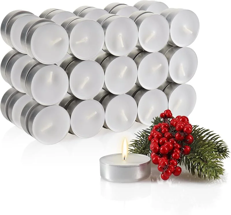 Robin Goods Set 60 Velas de té sin Perfume — Cena a la luz de velas