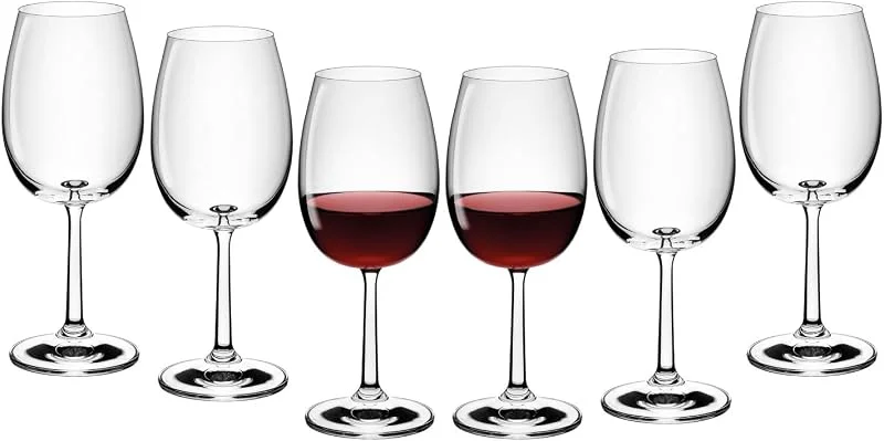 Gerlach 1760 Juego de 6 Copas de Vino Tinto, 390 Ml, de Cristal, Apta para Lavavajillas, Caudel — Vino y mesa festiva