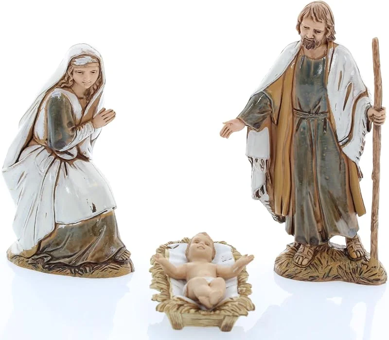 Visita la tienda de Moranduzzo Moranduzzo Natividad 3 Figuras para Belén de 10 cm – Standard 10 – Escala 1:20 – Figuras irrompibles, pintadas a Mano, Escultor M. Landi, Made in Italy — Decoracion Navidad