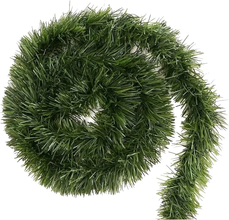 Visita la tienda de happymas 5X 10 metros de guirnalda verde navideña, 10 metros de largo: Guirnalda decorativa artificial - para la decoración festiva de Navidad — Decoracion Navidad