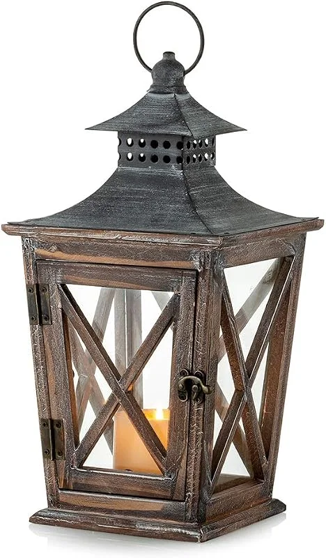 Visita la tienda de Nuptio NUPTIO Farolillos Decorativos Velas de Interior: Linternas de Madera — Cena a la luz de velas