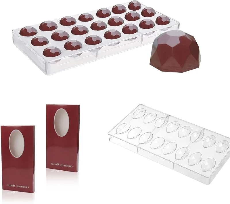 txuzong Molde para bombones Juego de 2, Policarbonato Transparente Rígido — Hogar y cocina