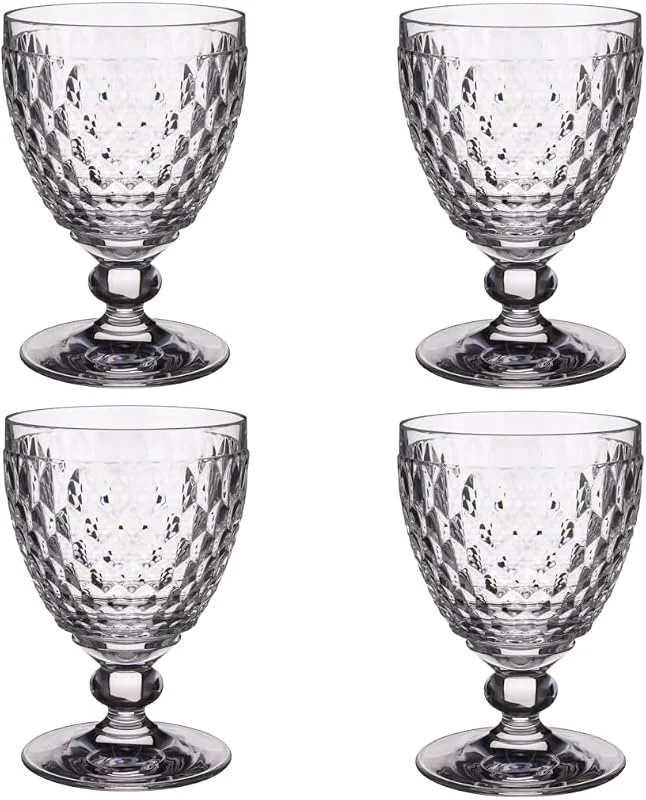 Visita la tienda de Villeroy & Boch Villeroy & Boch 11-7299-0020 Boston - Copa de vino tinto, fabricada en cristal de alta calidad y resistente con diseño facetado, transparente, 18, 5 x 18, 5 x 13 cm, 4 unidades — Vino y mesa festiva