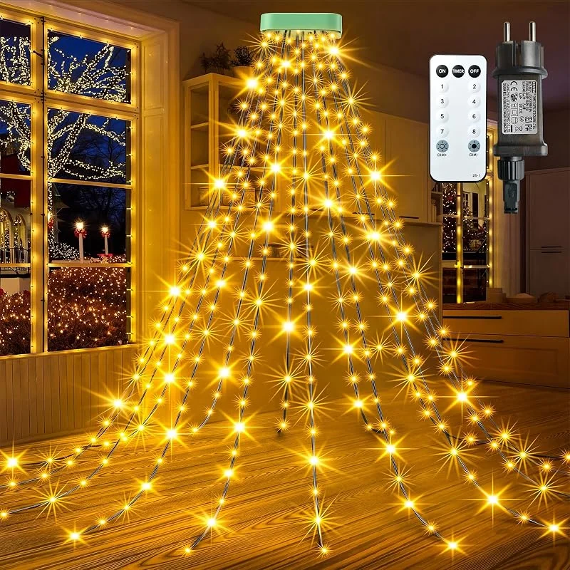 Visita la tienda de GYLEFY GYLEFY 3M*16 Luces Arbol Navidad para Exterior Interior-Blanco Cálido — Luces Navidad