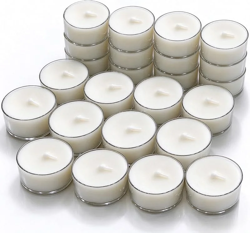 Artisoul Velas de té de soja, 4 horas, diámetro de 3, 8 cm, sin aroma, vela de primera calidad, para bodas, cumpleaños, Navidad, decoración de mesa, veneno, gastronomía y hogar — Cena a la luz de velas