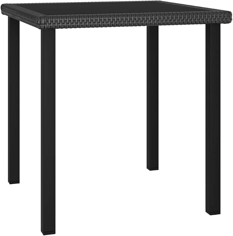Visita la tienda de vidaXL vidaXL Mesa de Comedor para jardín ratán sintético Negro 70x70x73 cm — Adviento y mesa