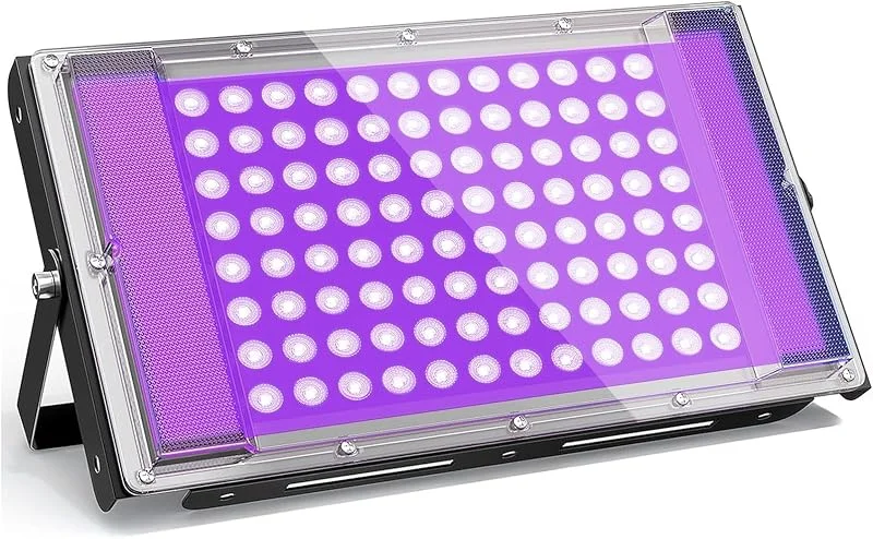 GKT 100W LED Luz Negra, Luz Negra Ultravioleta, IP66 Impermeable, luz ultravioleta con Enchufe Para Halloween, Navidad, Body Painting, Fiesta fluorescente, Luz UV para Curar Resina — Luces Navidad