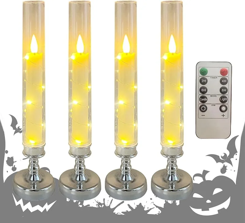 Generic Velas Parpadeantes A Pilas De Mesa Romántico Para Decoración Del Hogar — Cena a la luz de velas