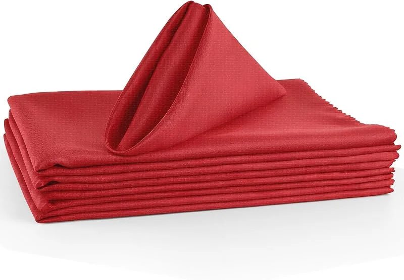 Cxryrzhe Servilletas de Tela Paquete de 4 Rojas 48x48cm Servilletas de Mesa Suaves Servilleta de Comedor para Bodas, Banquetes, Hotel, Hogar, Fiestas, Eventos, Navidad, Decoración, Bordes — Hogar y cocina