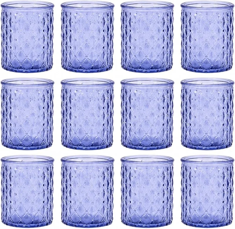 Pybyhiy 12 Portavelas de Cristal para Velas, Portavelas Votivos Estilo Vintage, Vasos Decorativos para Mesa y Centro de Mesa, Decoración para Bodas, Navidad, Acción de Gracias y Hogar — Adviento y mesa