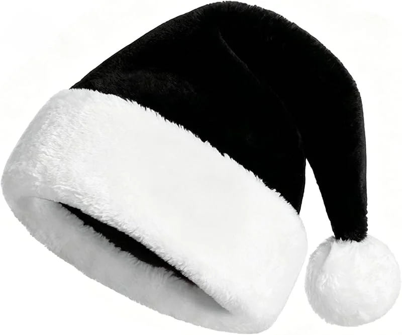 Visita la tienda de KONVINIT KONVINIT Gorro Navidad Adulto Corto Peluche Pompón Blanco Disfraz Papá Noel — Ropa Navidad