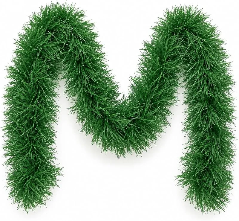 NATASA Guirnalda de Navidad de 10 m, guirnalda de abeto verde, guirnalda navideña para exteriores, interiores, decoración de fiesta de boda (ancho 10 cm) — Decoracion Navidad