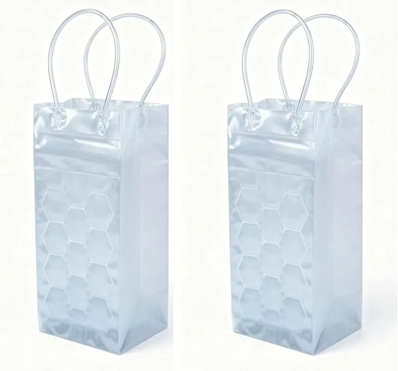 Oreilet 2 Bolsas de Vino de Hielo, Bolsa de Enfriador de Vino Congelable, Bolsa de Hielo, Enfriador Portátil para Mantener el Frío, Cubo para Champán, Cerveza, Blanco (WHITE) — Vino y mesa festiva