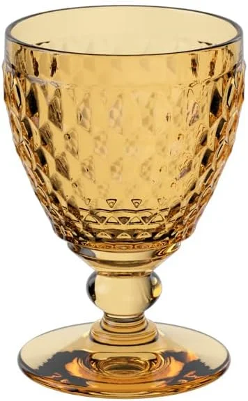 Villeroy & Boch - Boston Safron copa de vino blanco, 125 ml, copa de cristal para vino blanco, apta para lavavajillas, amarillo — Vino y mesa festiva