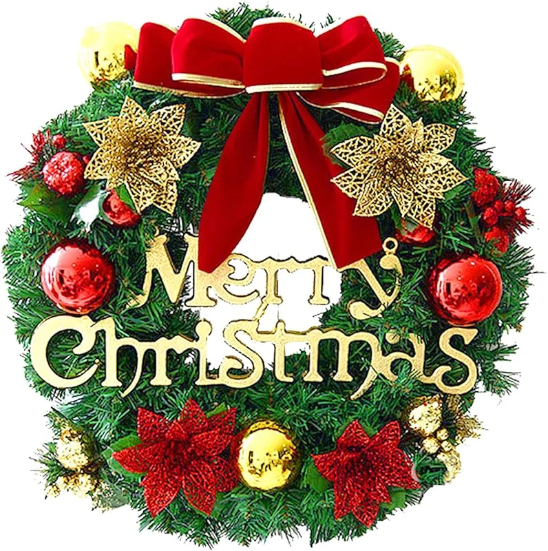 Eymobad Corona de Navidad, corona de Navidad para puerta de casa, corona creativa de Navidad, guirnalda de Navidad, para puerta de casa, pared, árbol, decoración de Navidad, centros comerciales, escaparate — Decoracion Navidad