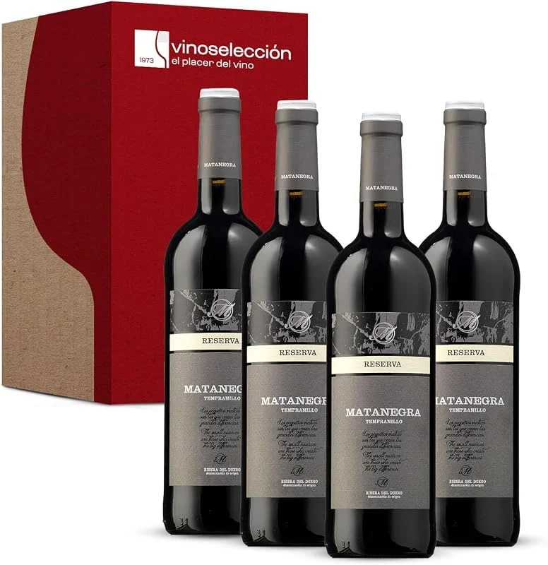 Visita la tienda de VINOSELECCION Matanegra Reserva 2020 Tinto D.O. Ribera del Duero 4 Botellas x 75 cl — Vino y mesa festiva
