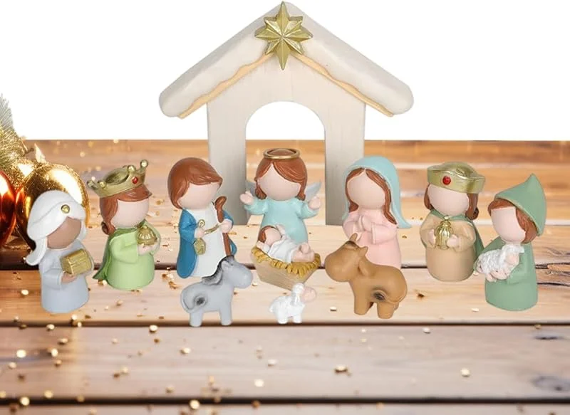 Genérico Belén De Navidad 12 Piezas Figuras Religiosas — Decoracion Navidad