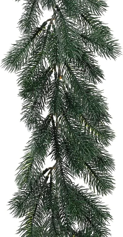 Kaemingk Guirnalda de abeto artificial de 1, 8 m x 13 cm con puntas moldeadas por inyección, guirnalda de invierno para decorar y manualidades, guirnalda de Navidad, guirnalda decorativa, color verde — Decoracion Navidad