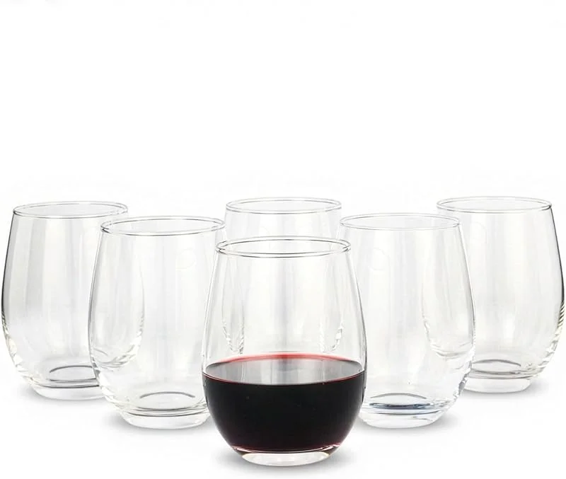 Visita la tienda de Amazon Basics Amazon Basics Copas de Vino Tinto sin Tallo, Juego de 6 Piezas, 511ml, Aptas para Lavavajillas — Vino y mesa festiva
