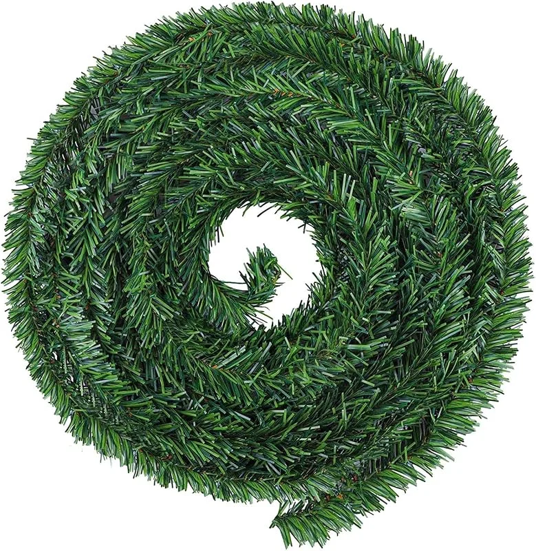 LATERN 33M Guirnalda De Navidad, No Iluminado Guirnalda De Pino Verde Artificial Guirnalda Navideña Suave para Decoraciones De Coronas De Fiesta De Navidad En Interiores Al Aire Libre (Ancho 7cm) — Decoracion Navidad